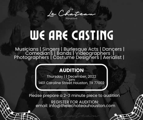 We are Casting!! December 1, 2022 7:00pm