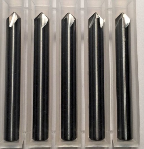 4 Flute 90 Degree 2 Overall Length Kodiak Cutting Tools KCT254181 USA Made Double End Solid Carbide Chamfer Mill 1/8 Diameter 1/8 Shank 