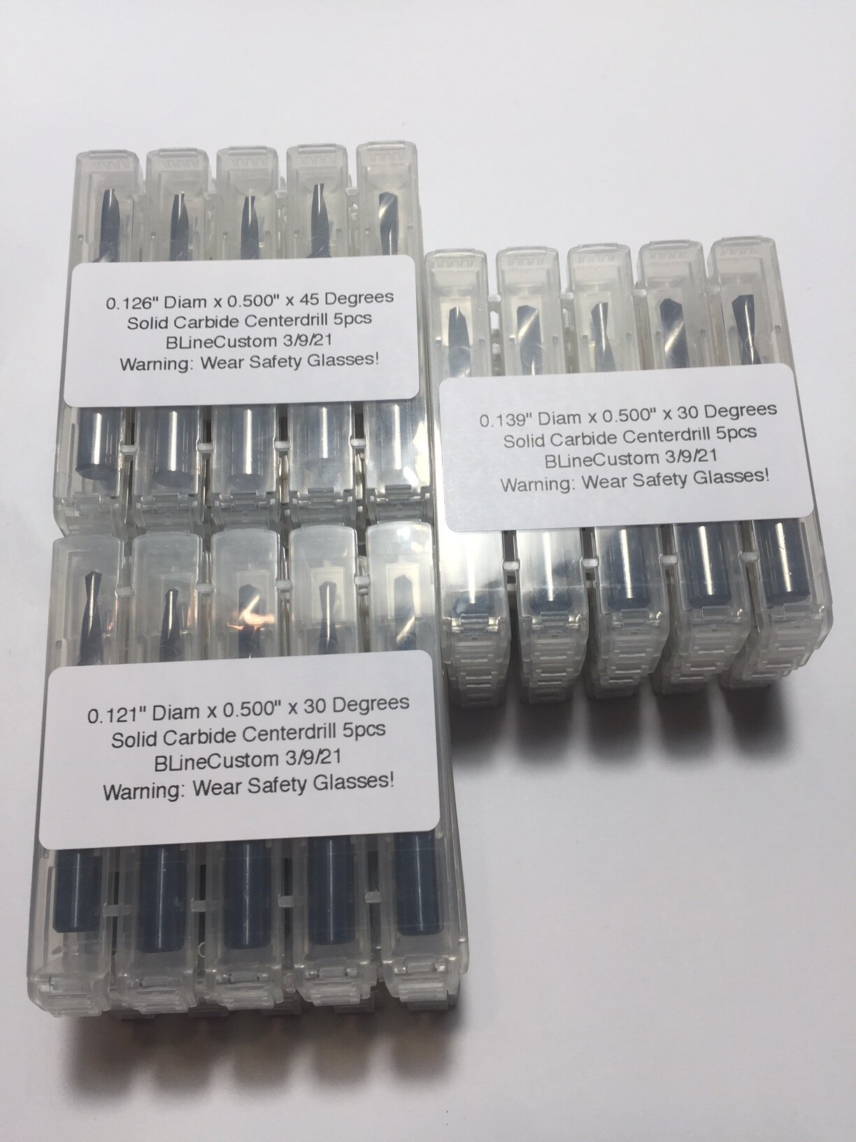 BLC: Carbide Centerdrill Package: 3 Items of 20 Each