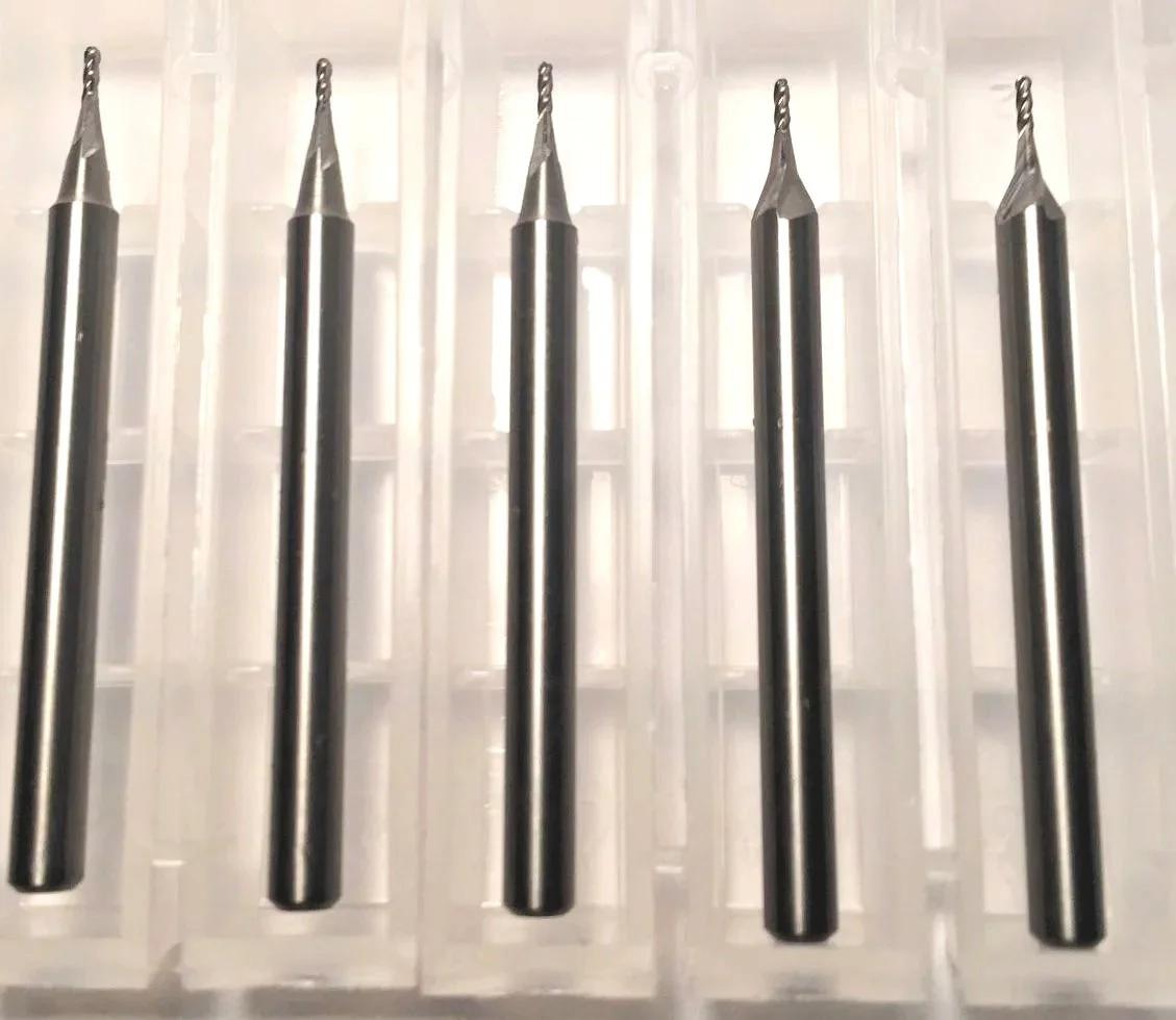 1/32" Dia x 3/32" Cut 4FL Ball End Carbide End Mill 5-Pack USA A4
