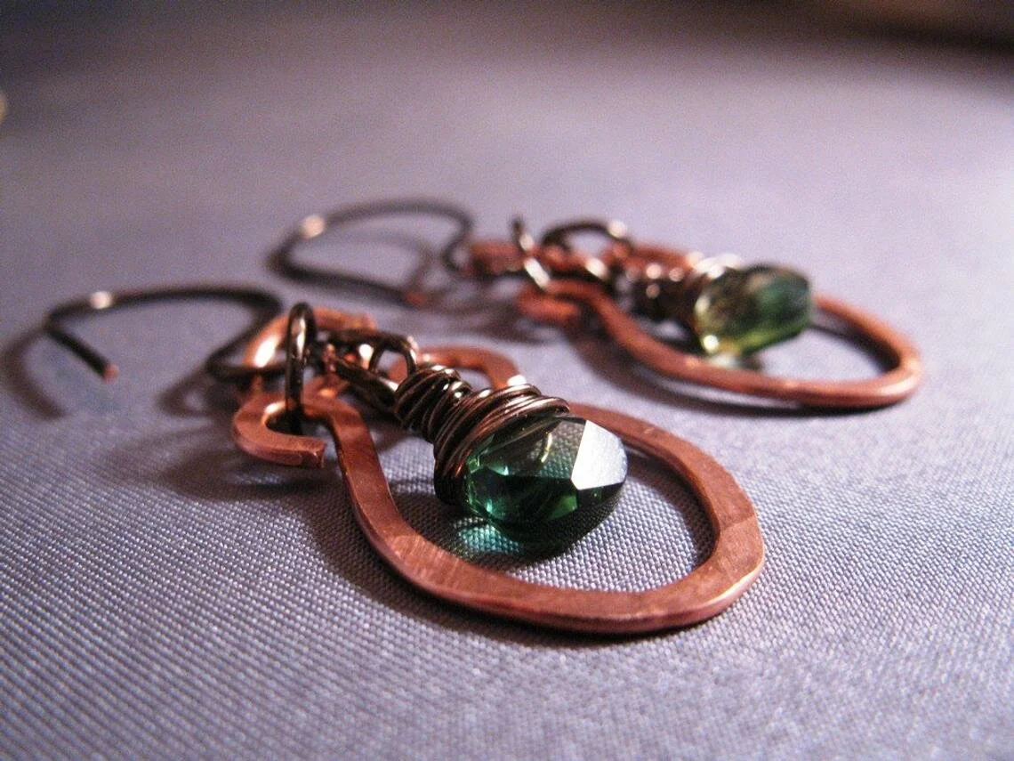 Sterling Silver Amethyst or Ametrine Dangle Earrings