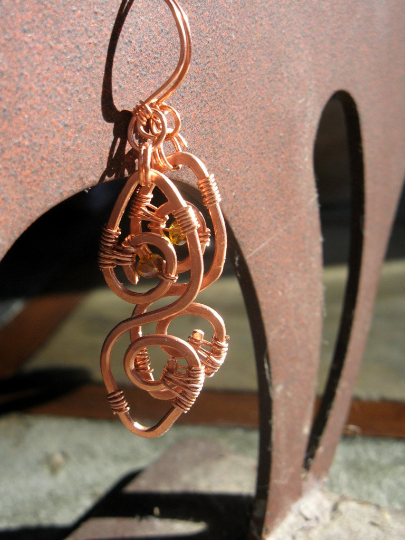 Twin Spirit Copper Earrings