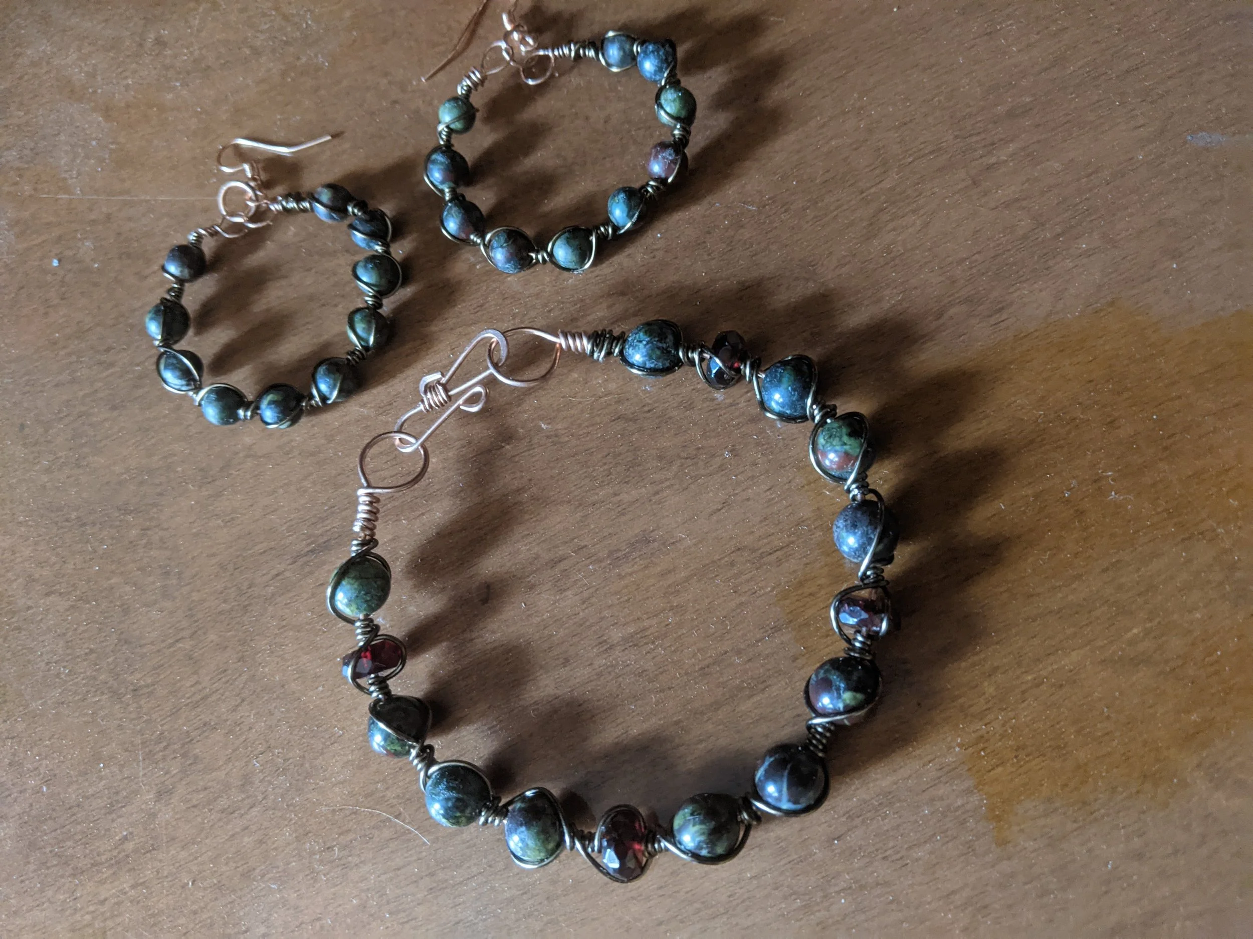 Tiger Iron &amp; Garnet Hoop Dreams