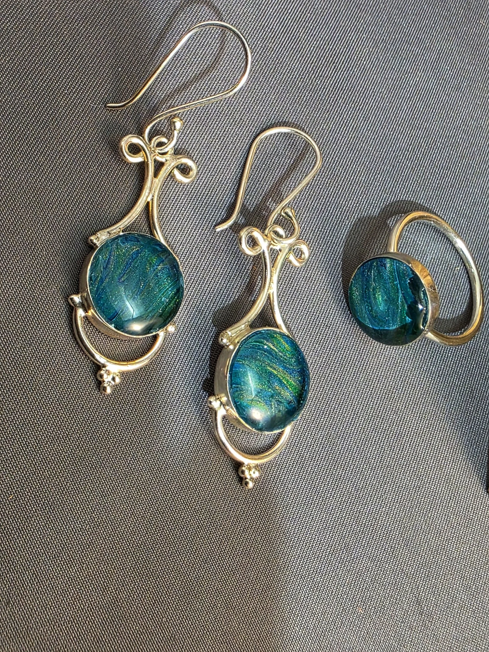 Eucalyptus & Balance -  Sterling Silver Wearable Art Set-