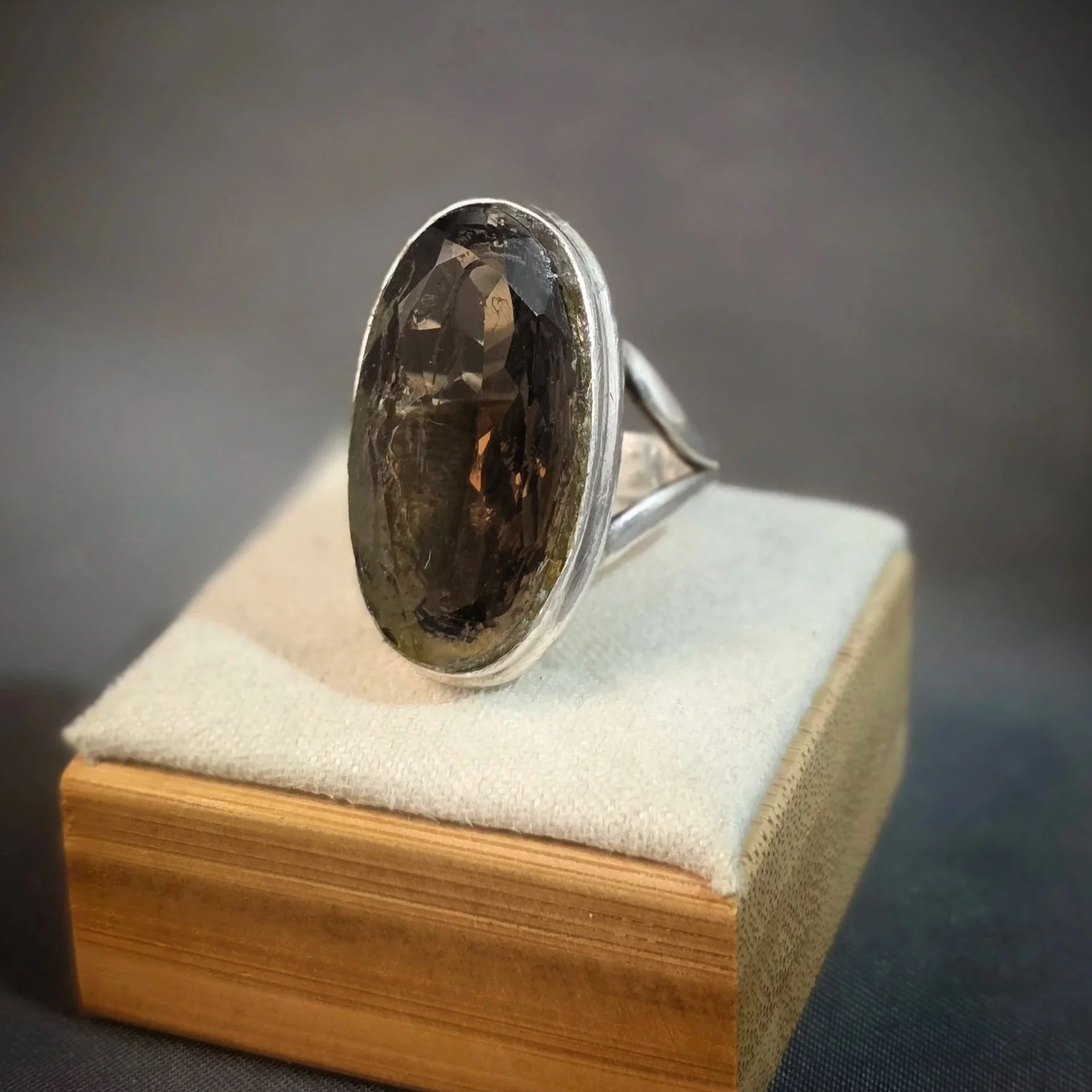 Smoky Quartz Statement Ring