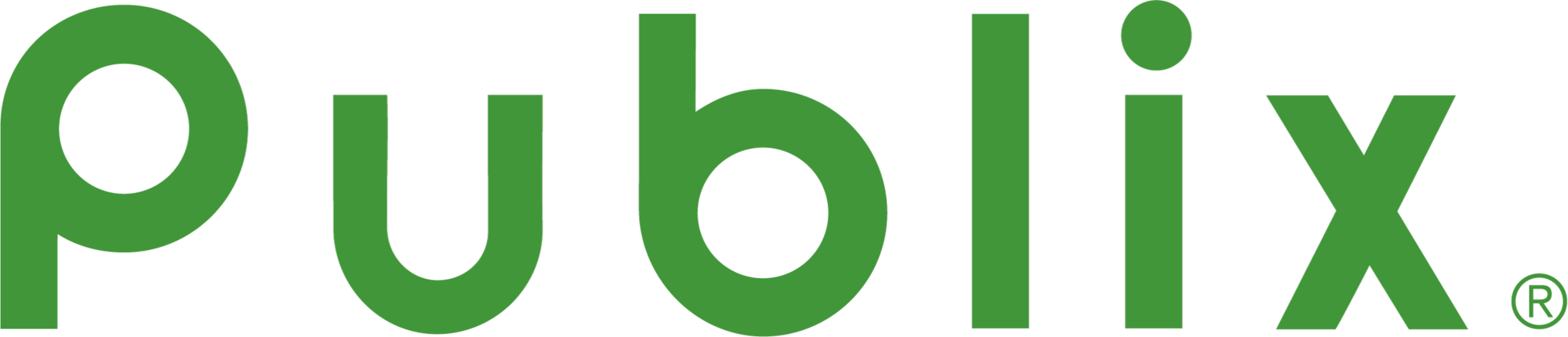 Green logo of Publix, a supermarket chain in the United States, with the word 'Publix' in lowercase with a registered trademark symbol.