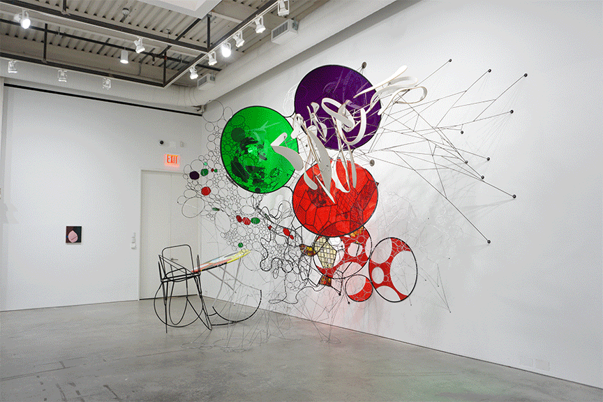 Al Held, Three and Three Quarters, 1996, Acrylic on canvas, 60 x 72 inches