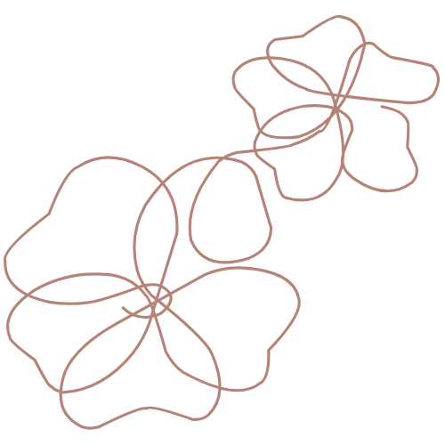 scribble line flowers
