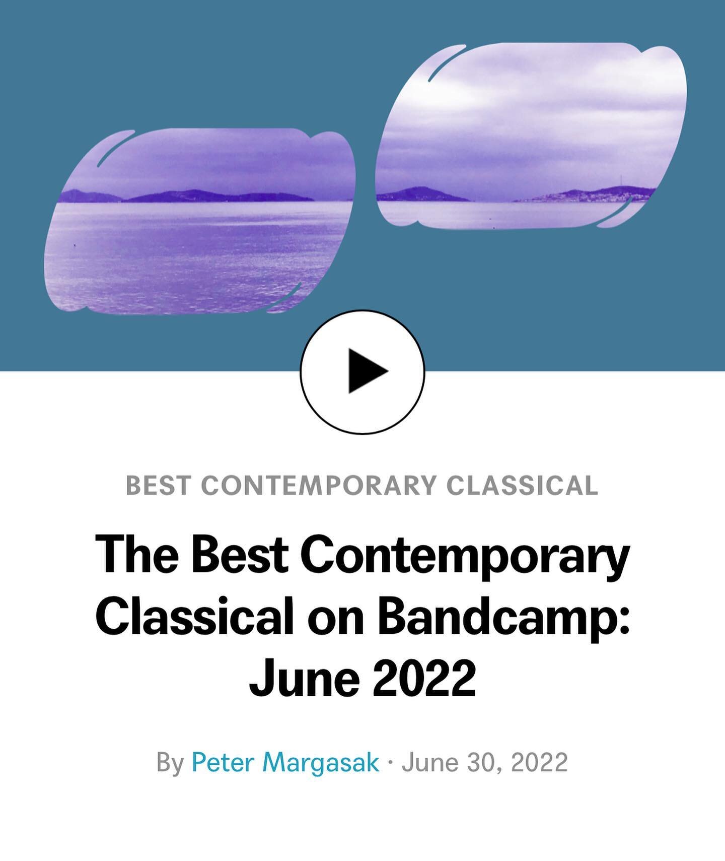 Our album with @finolamerivale  is on @bandcamp &lsquo;s Best Contemporary Classical for this month! Thank you @pmargasak for this wonderful and thoughtful review 💖 Out on @newfocusrecordings now! Link in bio 🔗
