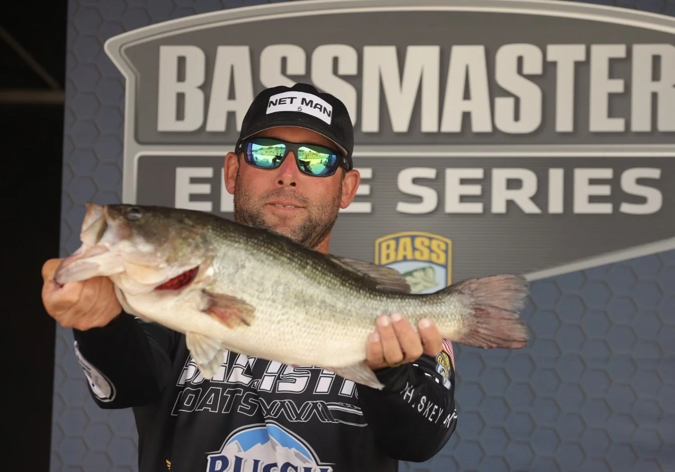 Lee Livesay of Longview, Texas, is leading after Day 3 of the 2022 Simms Bassmaster Elite at Lake Fork with a three-day total of 87 pounds, 15 ounces. Photo by Seigo Saito/B.A.S.S.