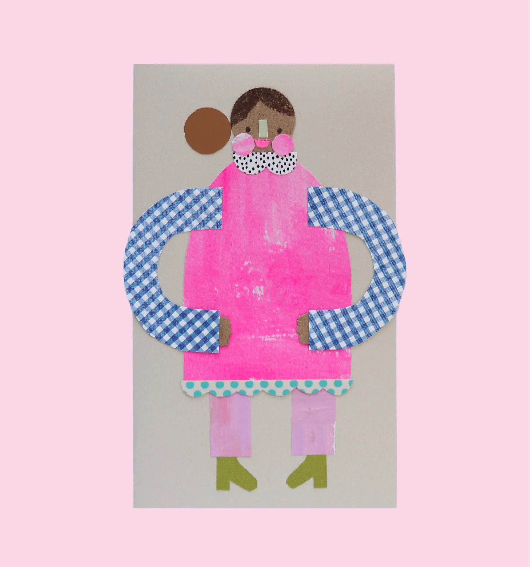 Original girl hug - greeting card