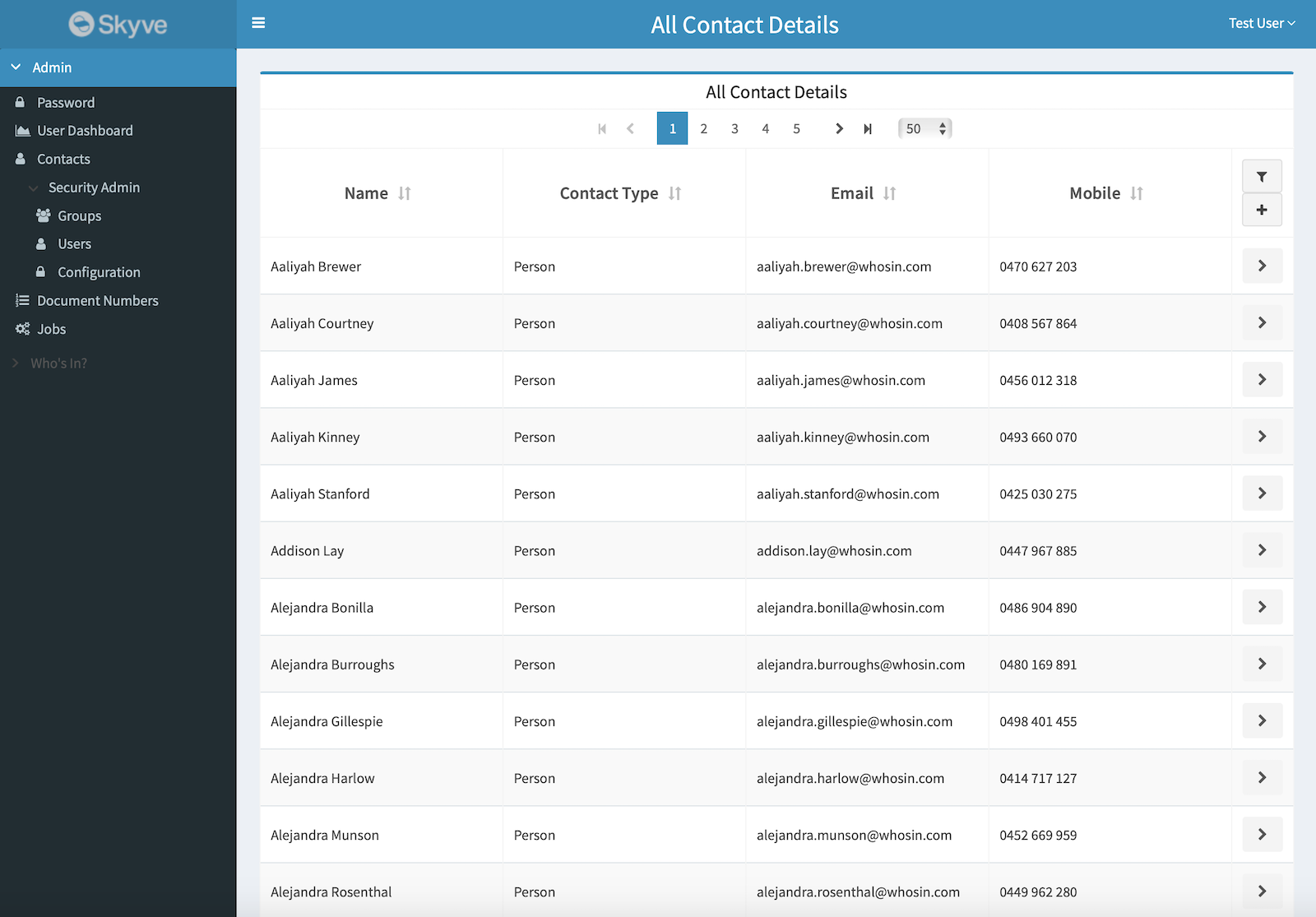 List view with new theme