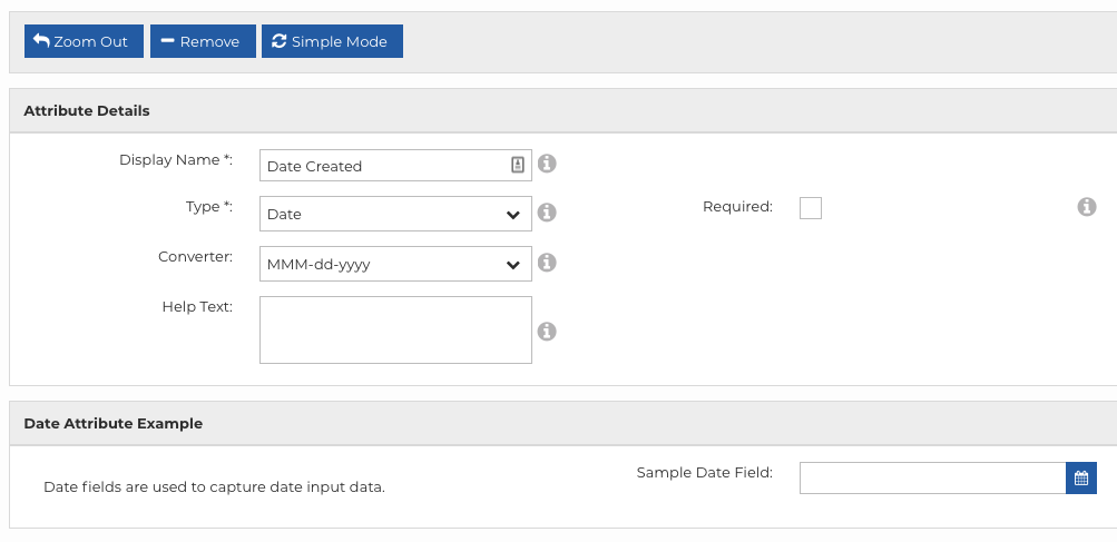 Selecting a US date converter for a new attribute
