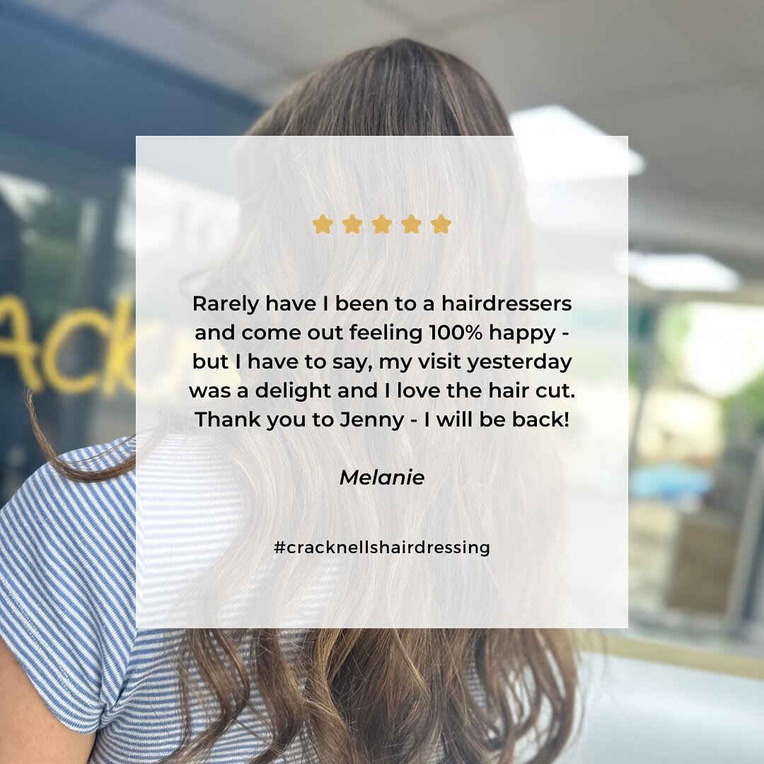 📣 See what our clients say about us 📣 

Looking for a new hairdresser, please feel free to drop in and have a chat or you can book by calling us or booking online. All information in our bio

#cracknellshairdressing #maidenheadhairdressers #hairdre