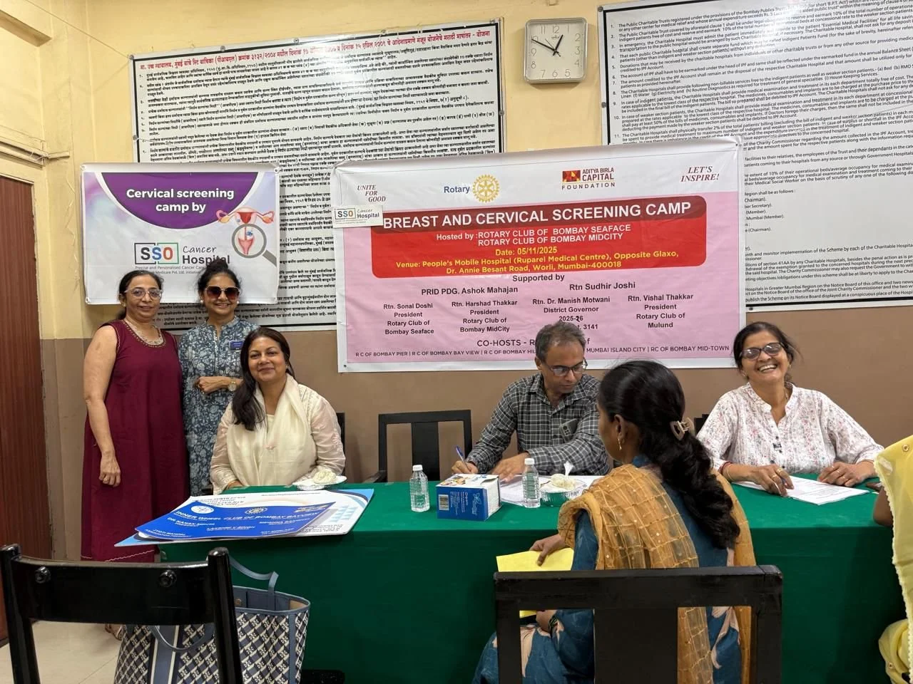 SSO Cancer Hospital and Rotary Club Launch Mega Cervical Cancer Screening Drive across Mumbai