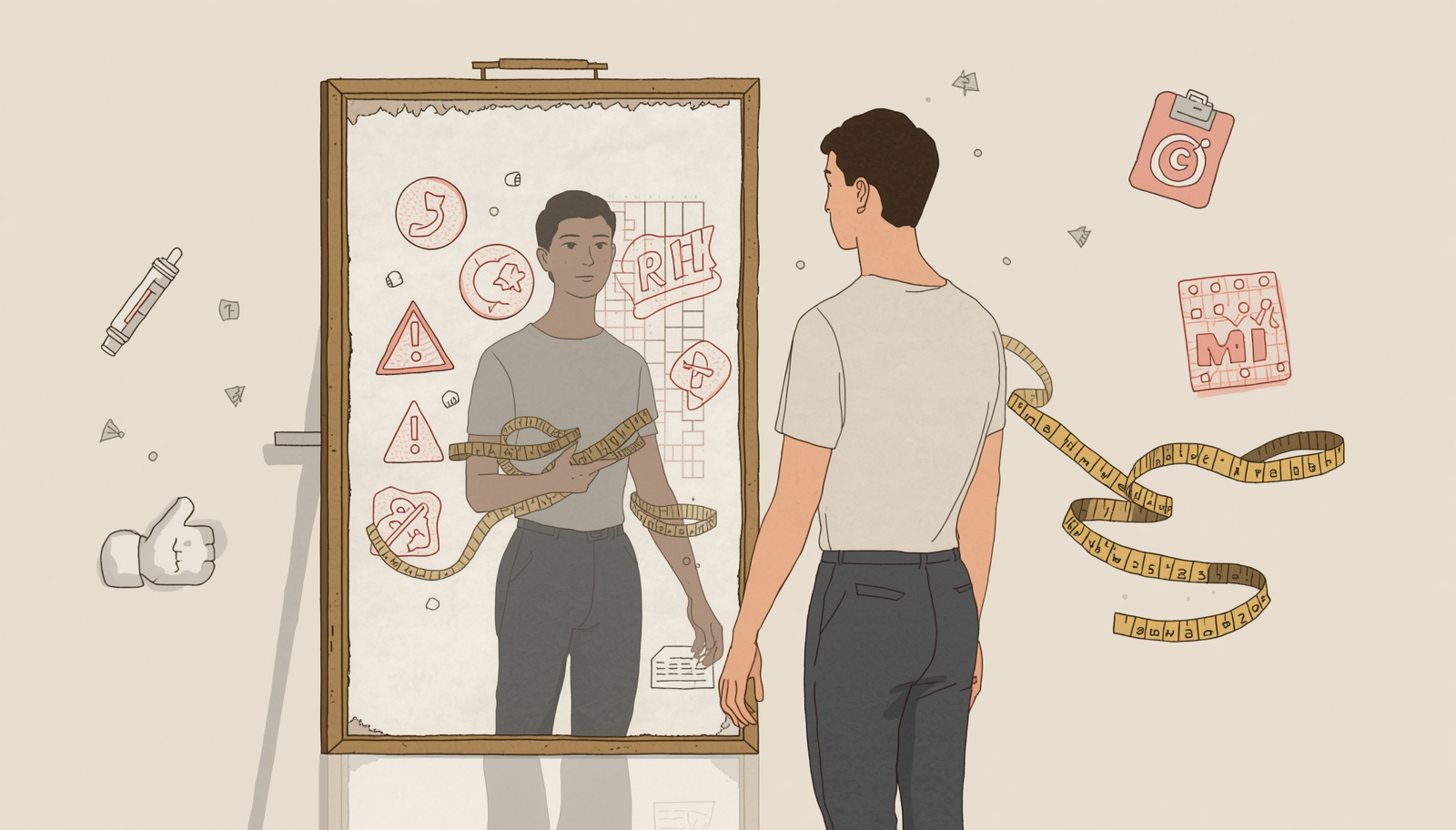 slim young urban individual standing before mirror.jpg