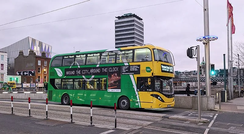 A Dublin Bus on O'Connell Bridge
