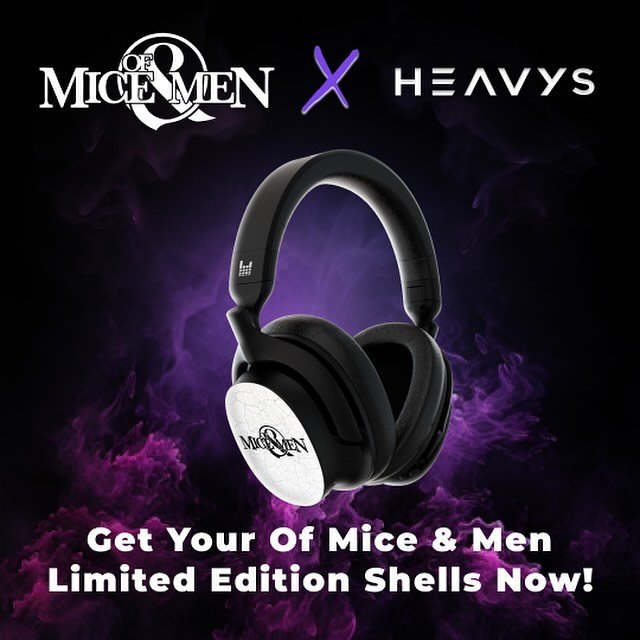 We are excited to announce our collaboration with @heavysaudio to bring you 'Of Mice &amp; Men Headphone Shells'. Heavys H1H Headphones are dedicated to Heavy Music fans, enhancing the metal listening experience through their patented immersive sound
