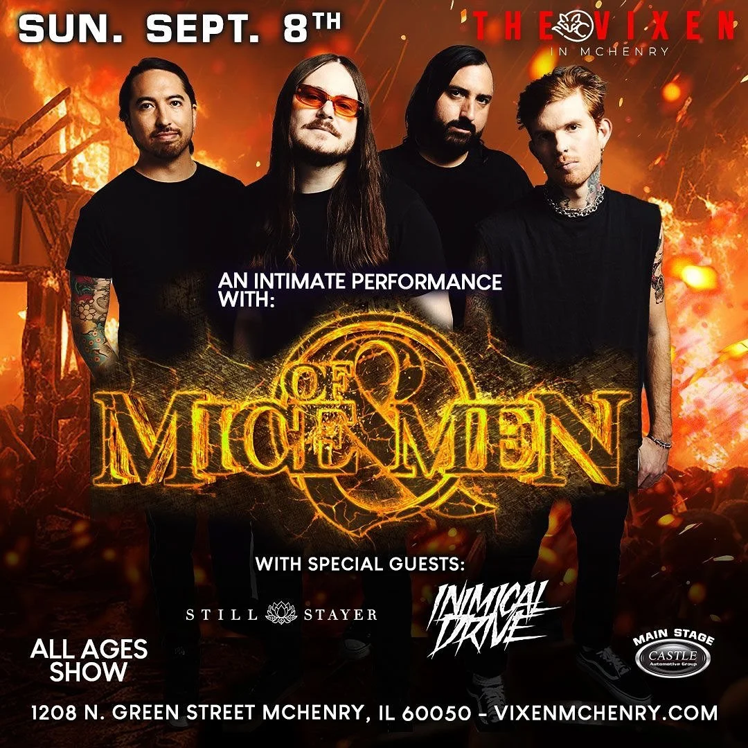🎫TICKETS ONSALE NOW!!🎫 Don&rsquo;t miss our upcoming headline show on Sunday, September 08 in McHenry, IL at @vixen_mchenry w/ @inimical_drive &amp; @still_stayer!! 

Tickets available at OFMICETICKETS.COM