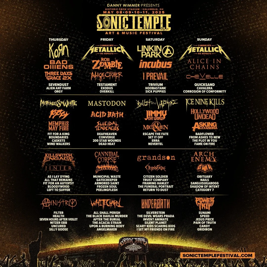 Catch us at @sonictemplefestival in Columbus, OH on May 10, 2025.
All 4-Day, 2-Day, and Single Day Passes are on sale now!