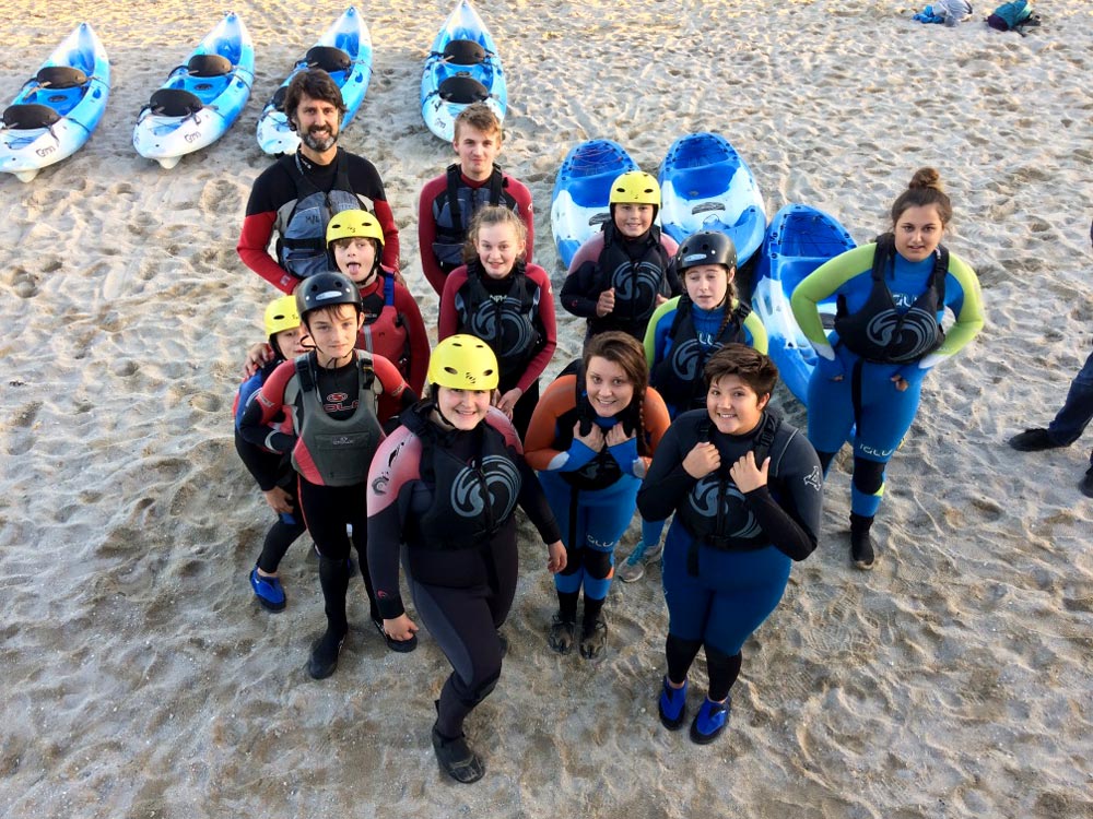 Kayaking at Gylly Beach with the Youth Cafe &amp; Gylly Adventures