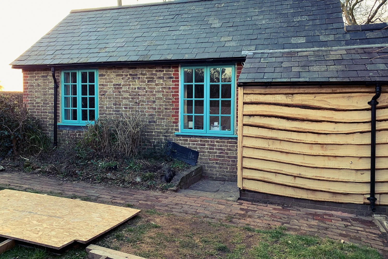 Outside is progressing nicely. Garden still needs a lot of work.