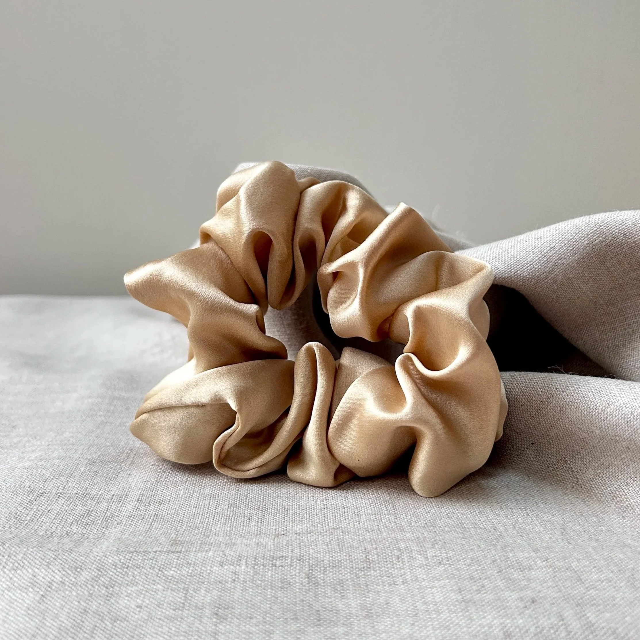 Silk Satin Scrunchie Copper