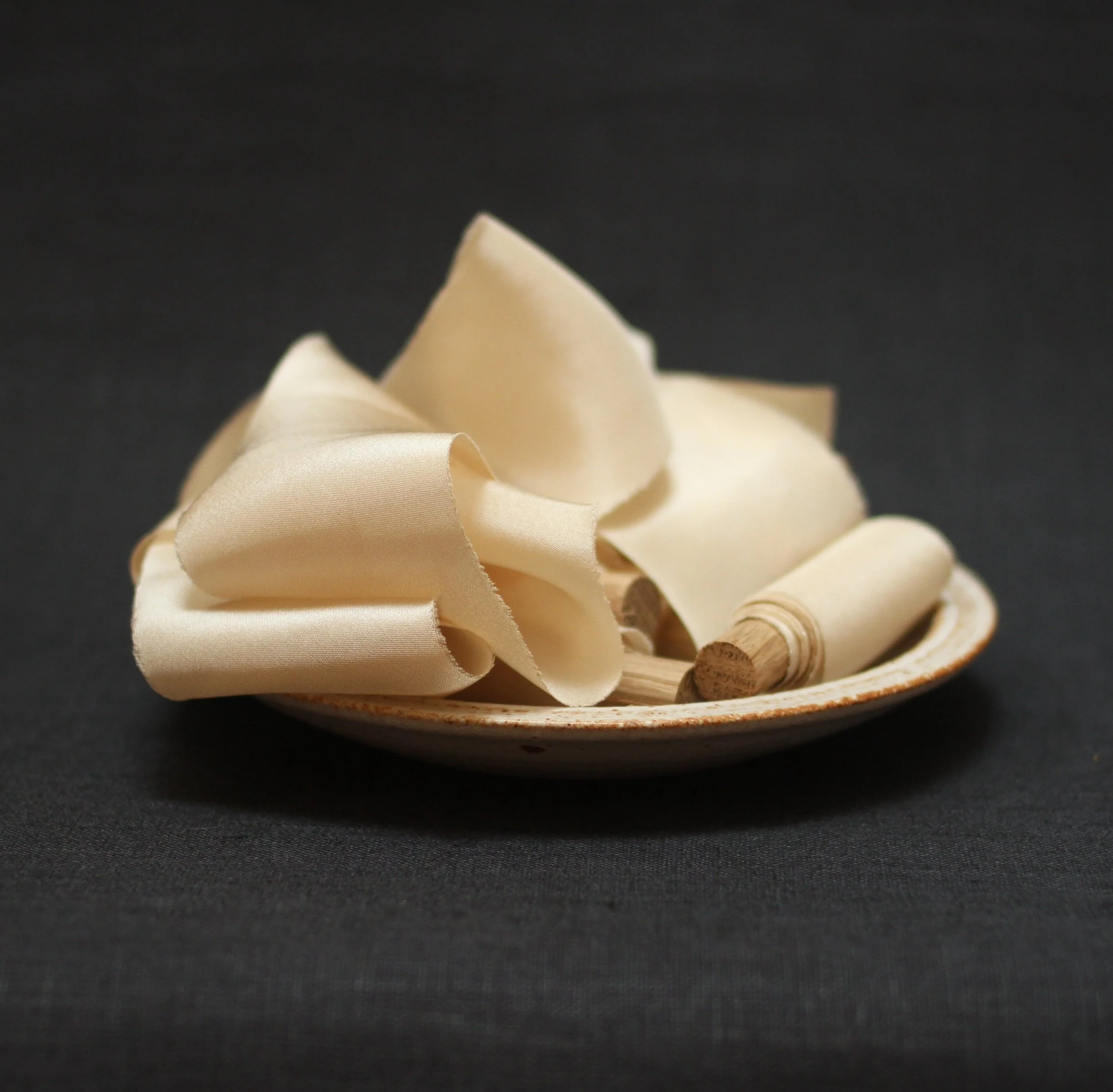 Limestone Lightweight Silk Ribbon 5cm