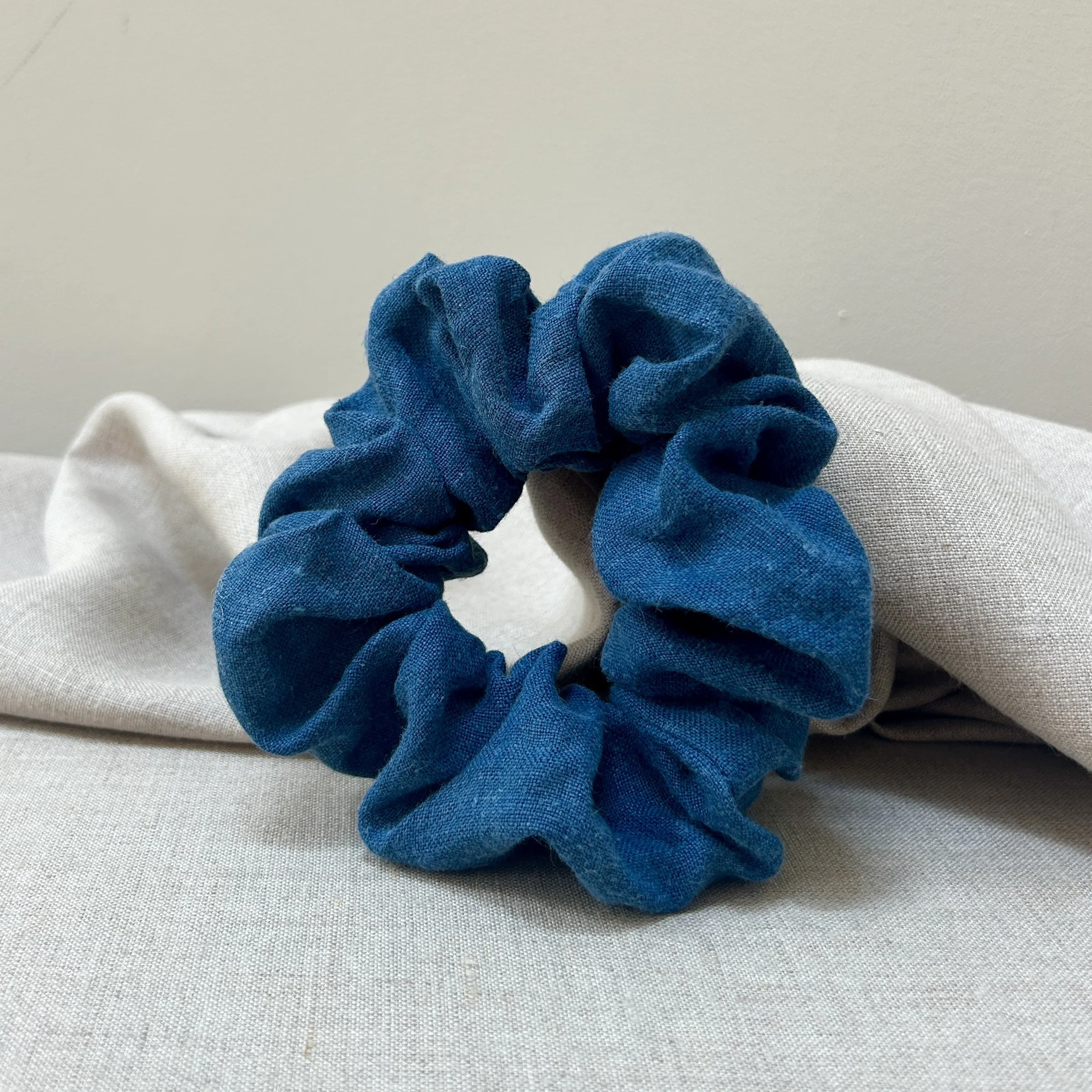 Linen Scrunchie Indigo