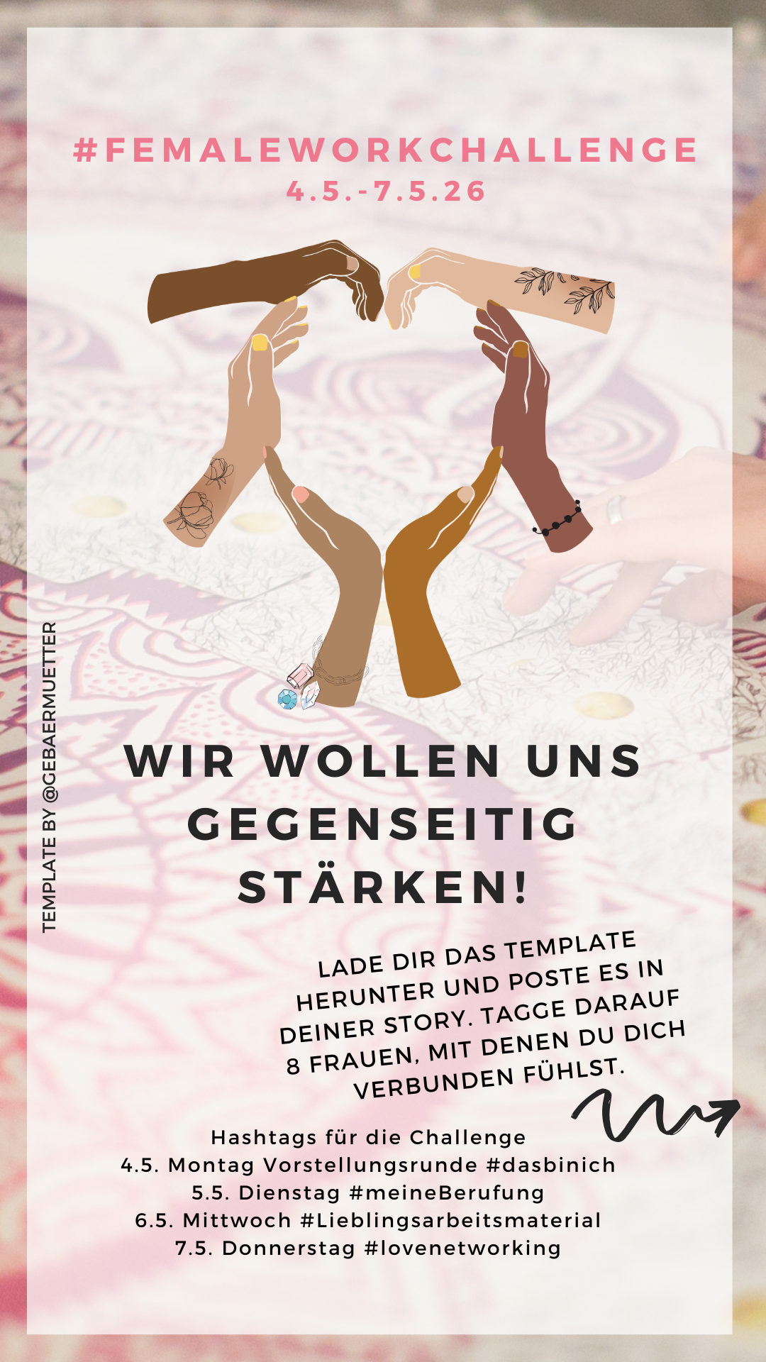 Ankündigung zur femaleWorkChallenge