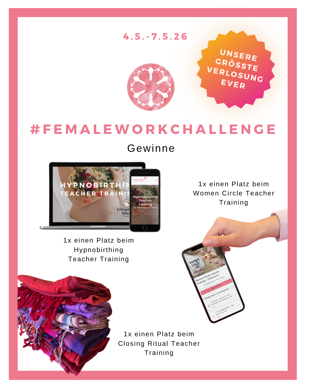Die Gewinne der femaleWorkChallenge 2026
