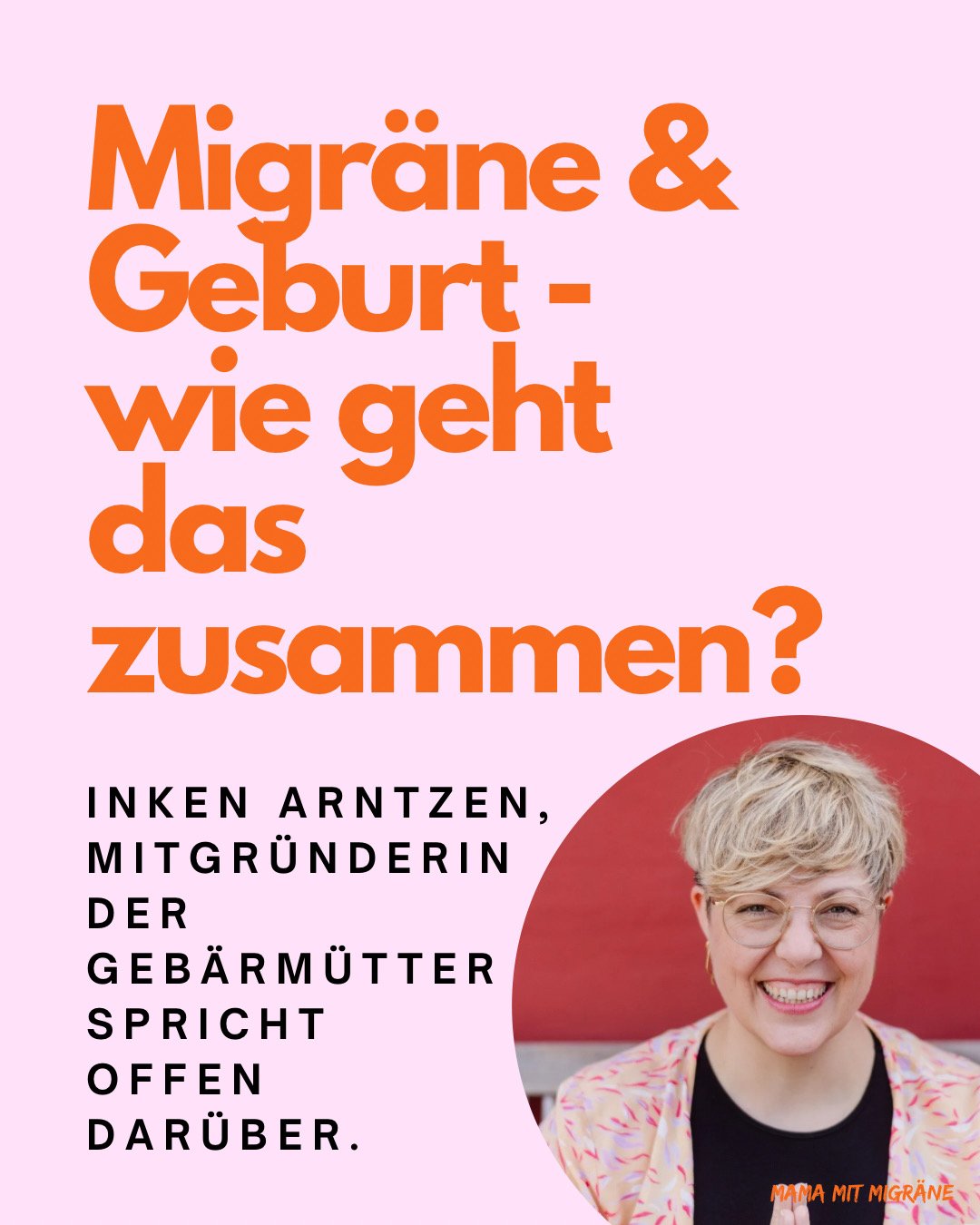 Migräne und Geburt - wie geht das zusammen, Ankündigung Blog Interview mit Inken Arntzen