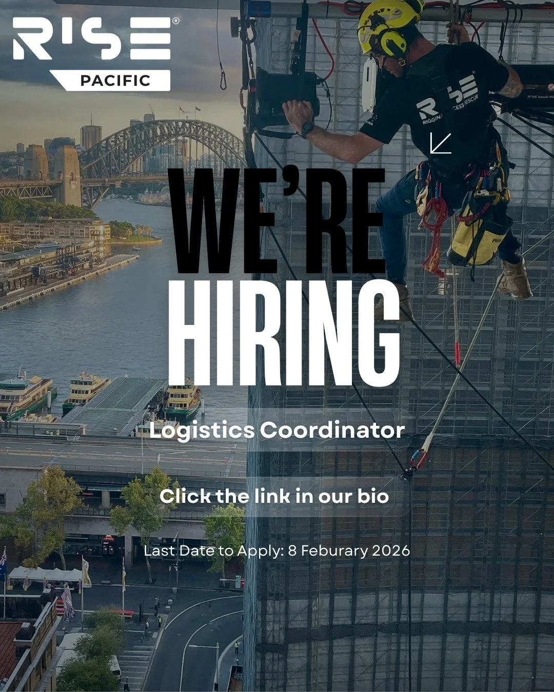 RISE Pacific is seeking a hands-on Logistics Coordinator with a strong trade or tooling background to support our specialist rigging and access operations.

Based at our Silverwater, NSW facility, this role is responsible for coordinating, preparing,