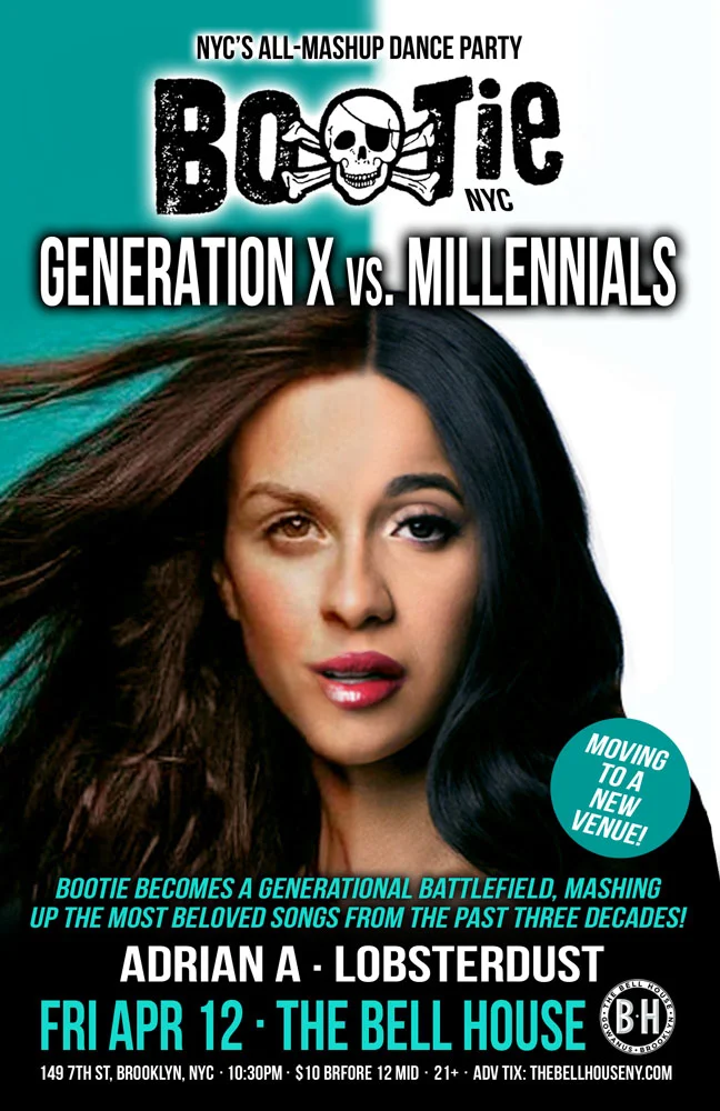 Bootie NYC Mashup Party Event Flyer