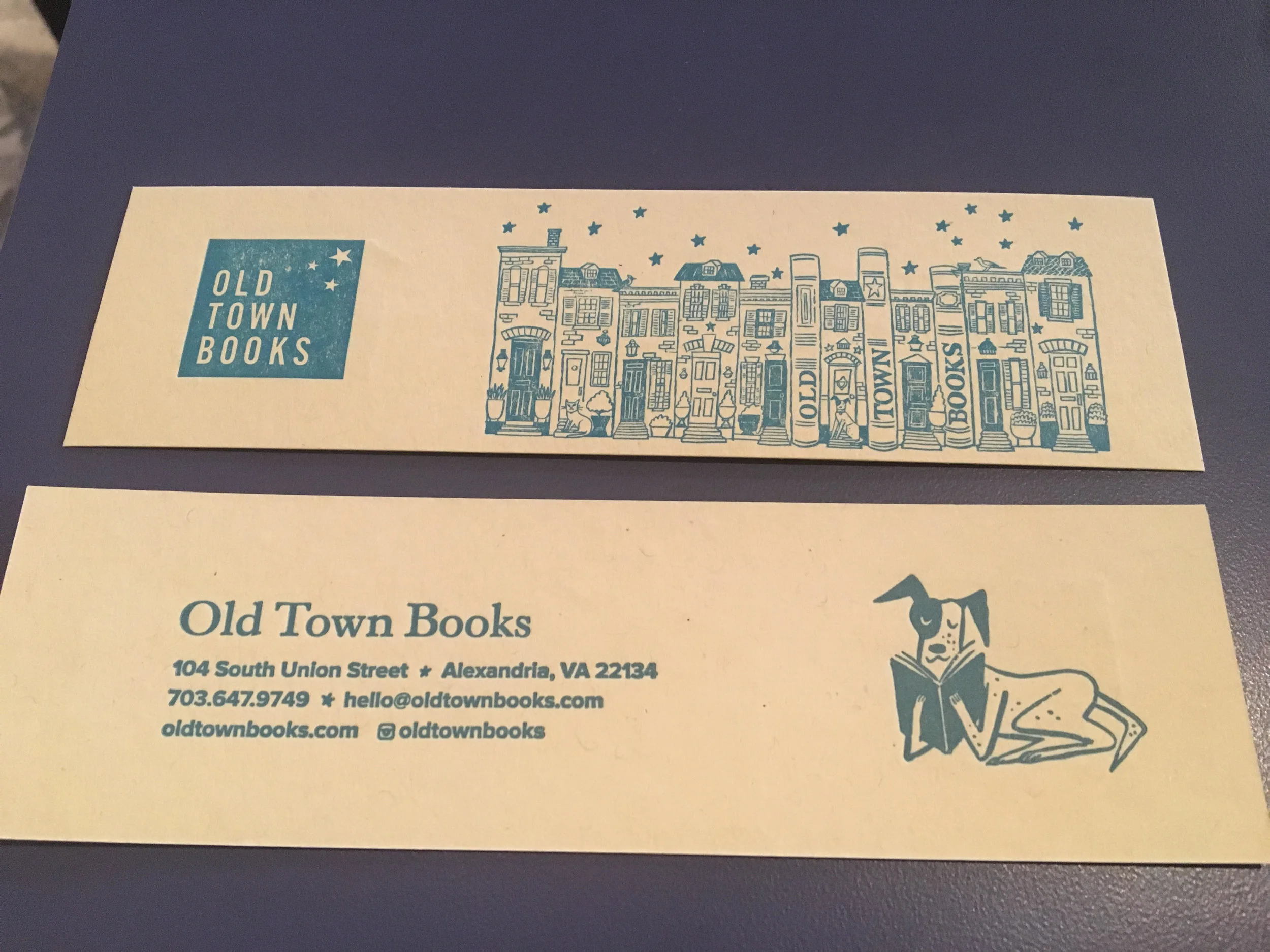Our super cool bookmarks, featuring Scout!