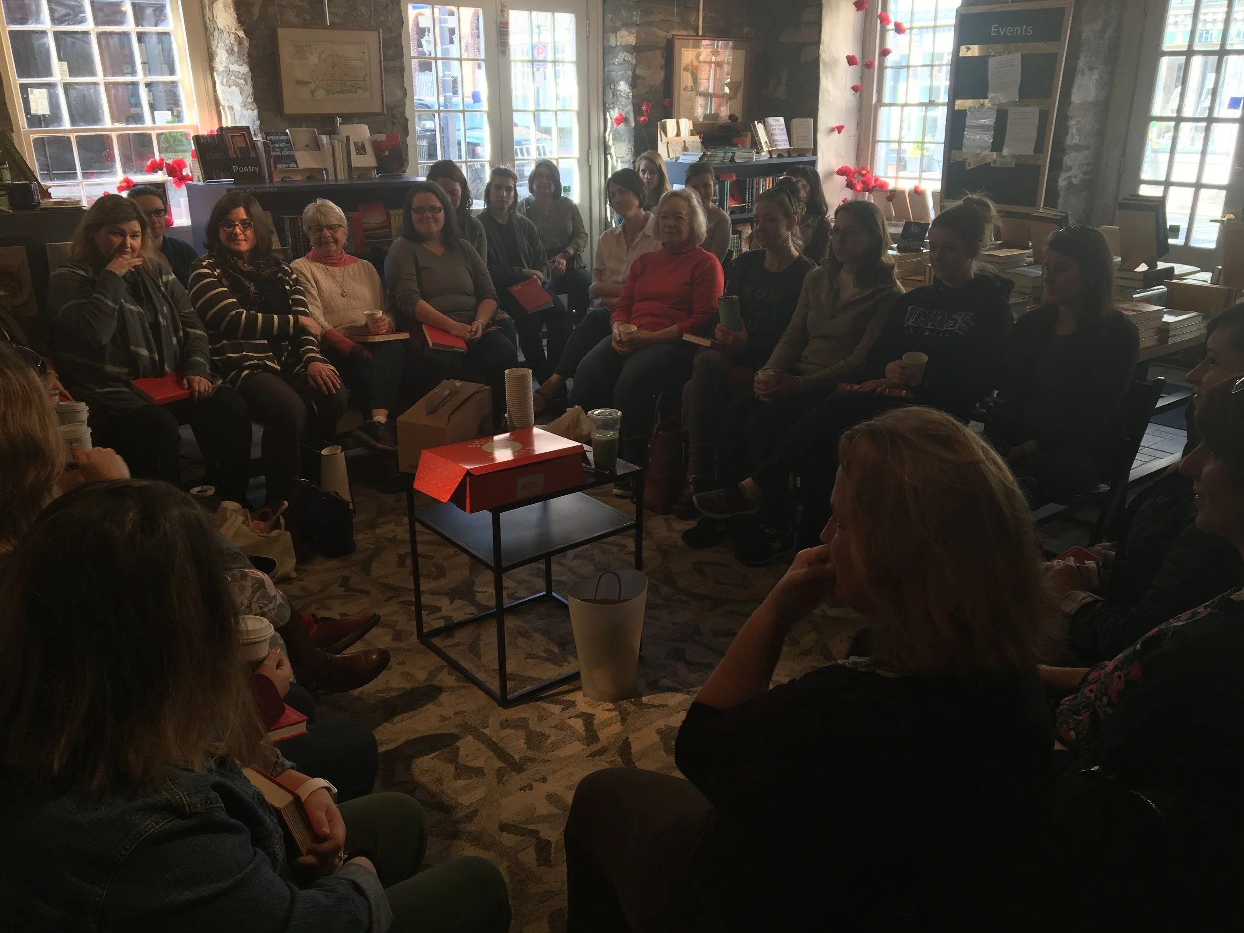 The many lovely members of our book club - what a turnout!!