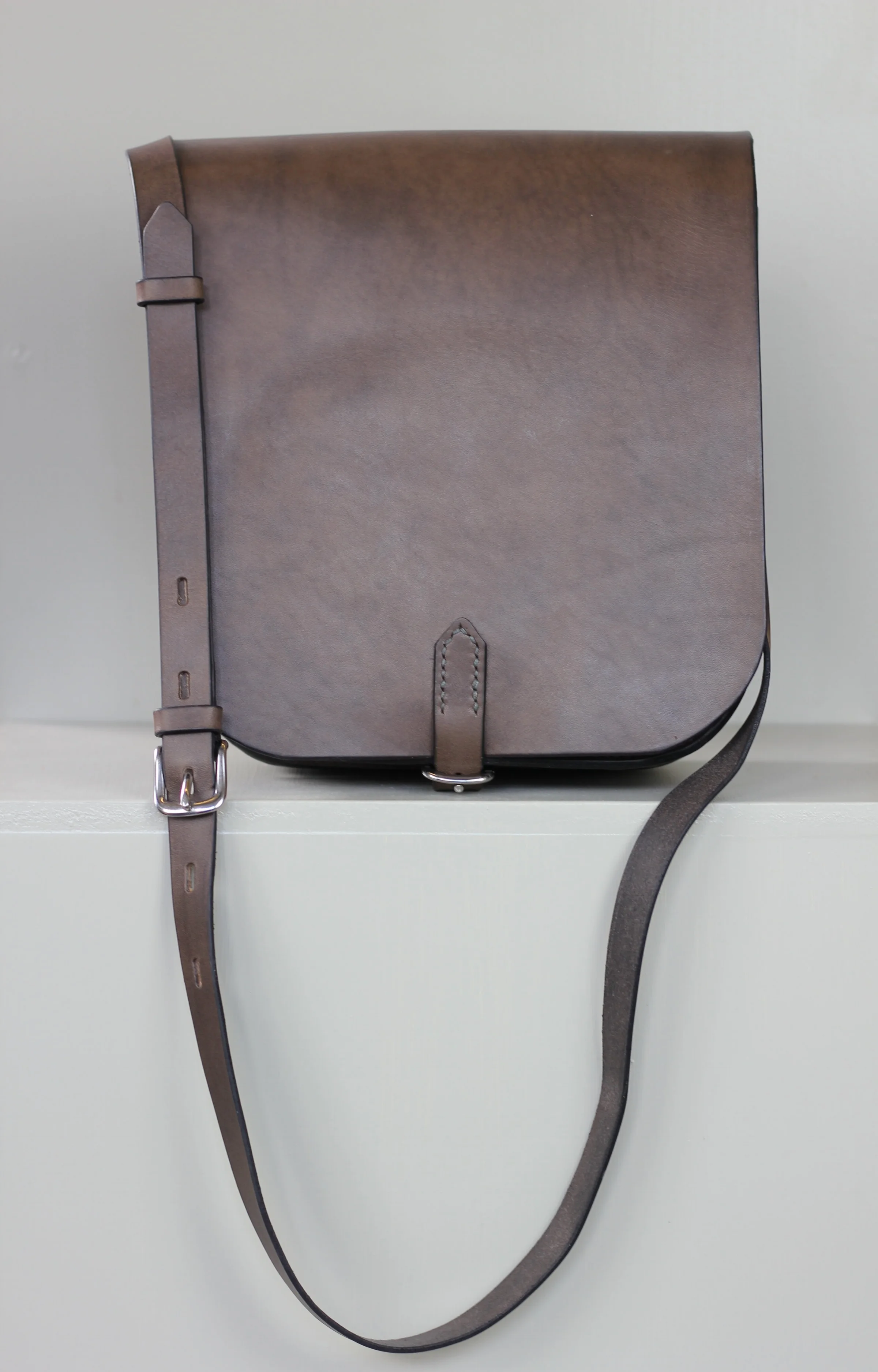  Hand-stitched Crossbody // Piombo