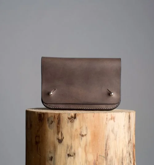 Hand-stitched Purse // Piombo