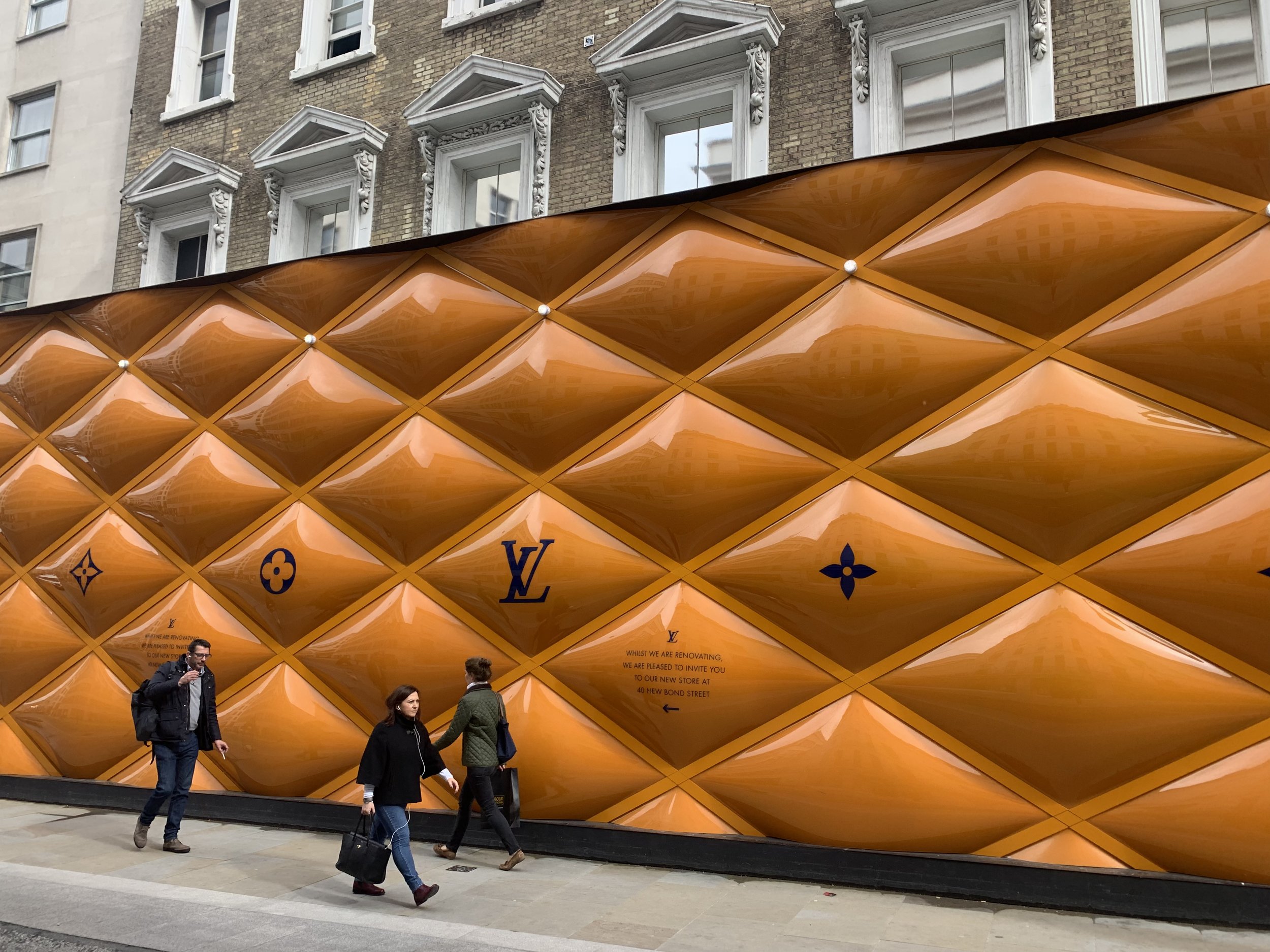 New Bond Street - Louis Vuitton sporting what is probably the most  expensive construction hoarding in the world! — Land&Buildings Group