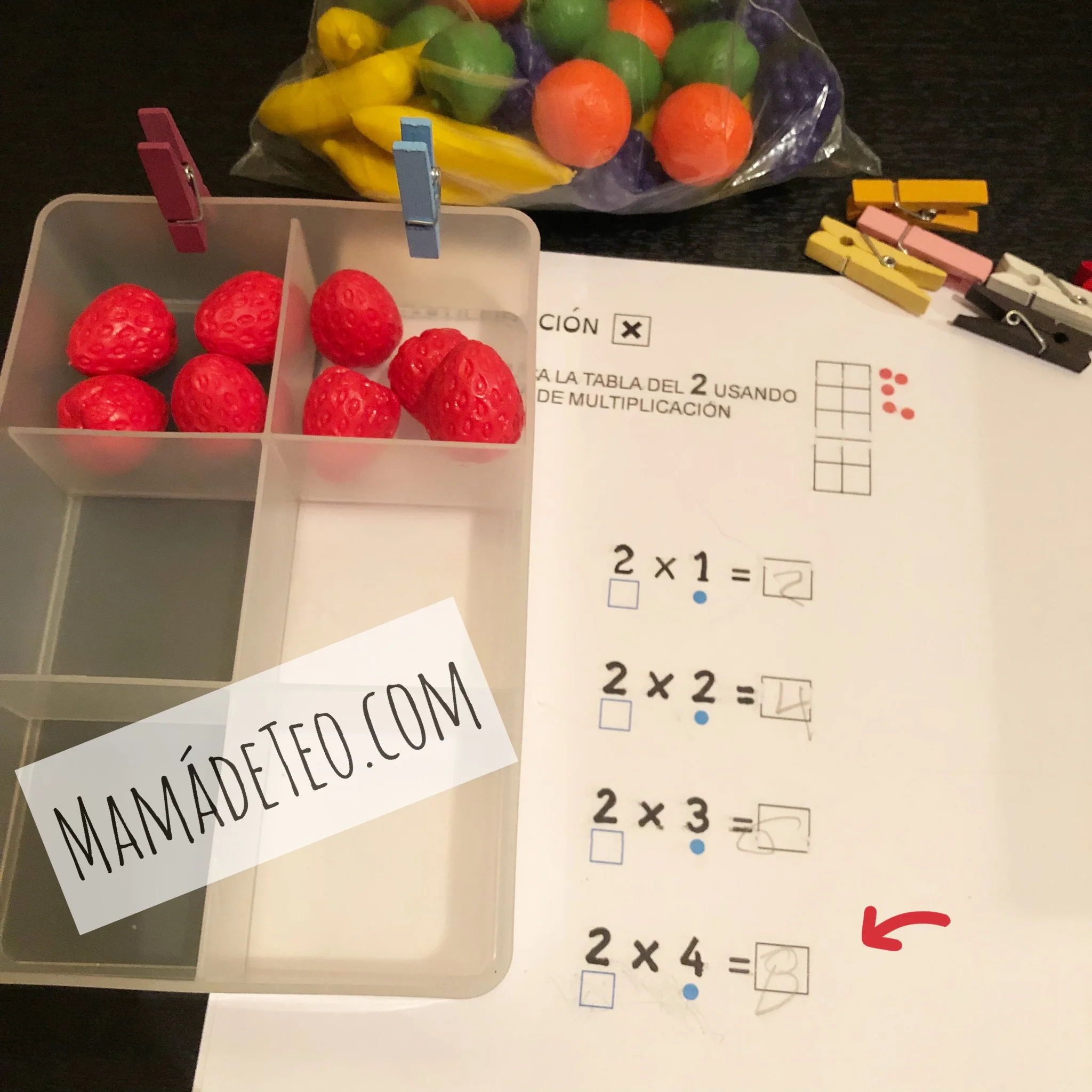 Multiplicaciones con apoyos visuales