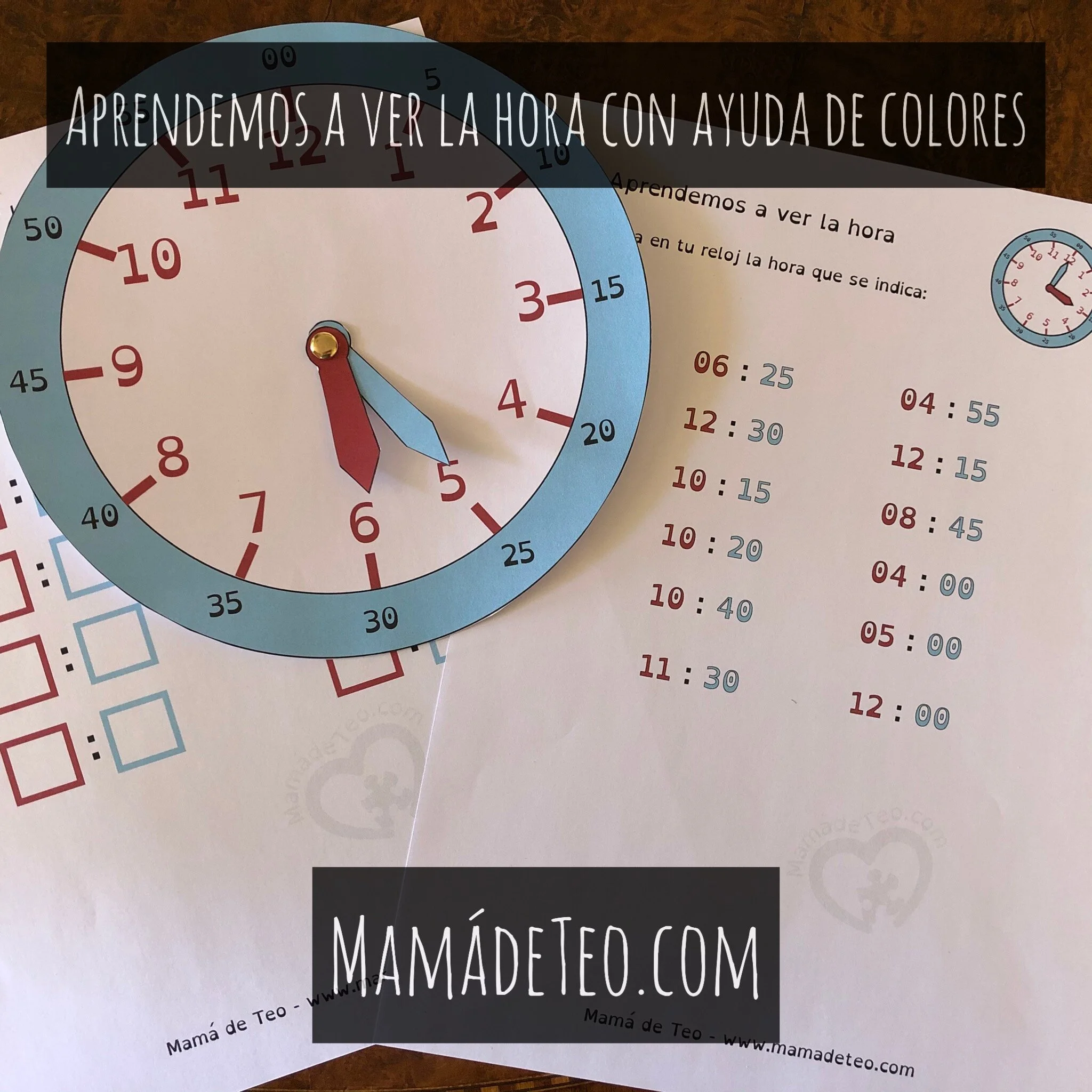 Reloj para recortar y ver la hora