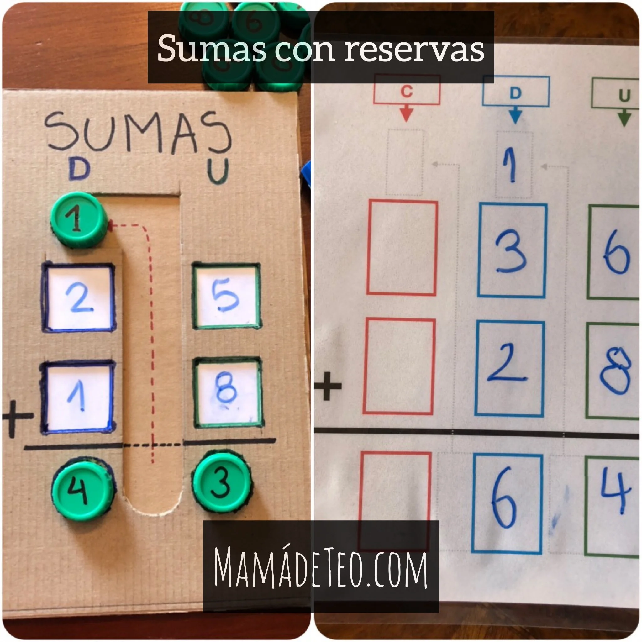 Sumas con reservas (o llevadas)