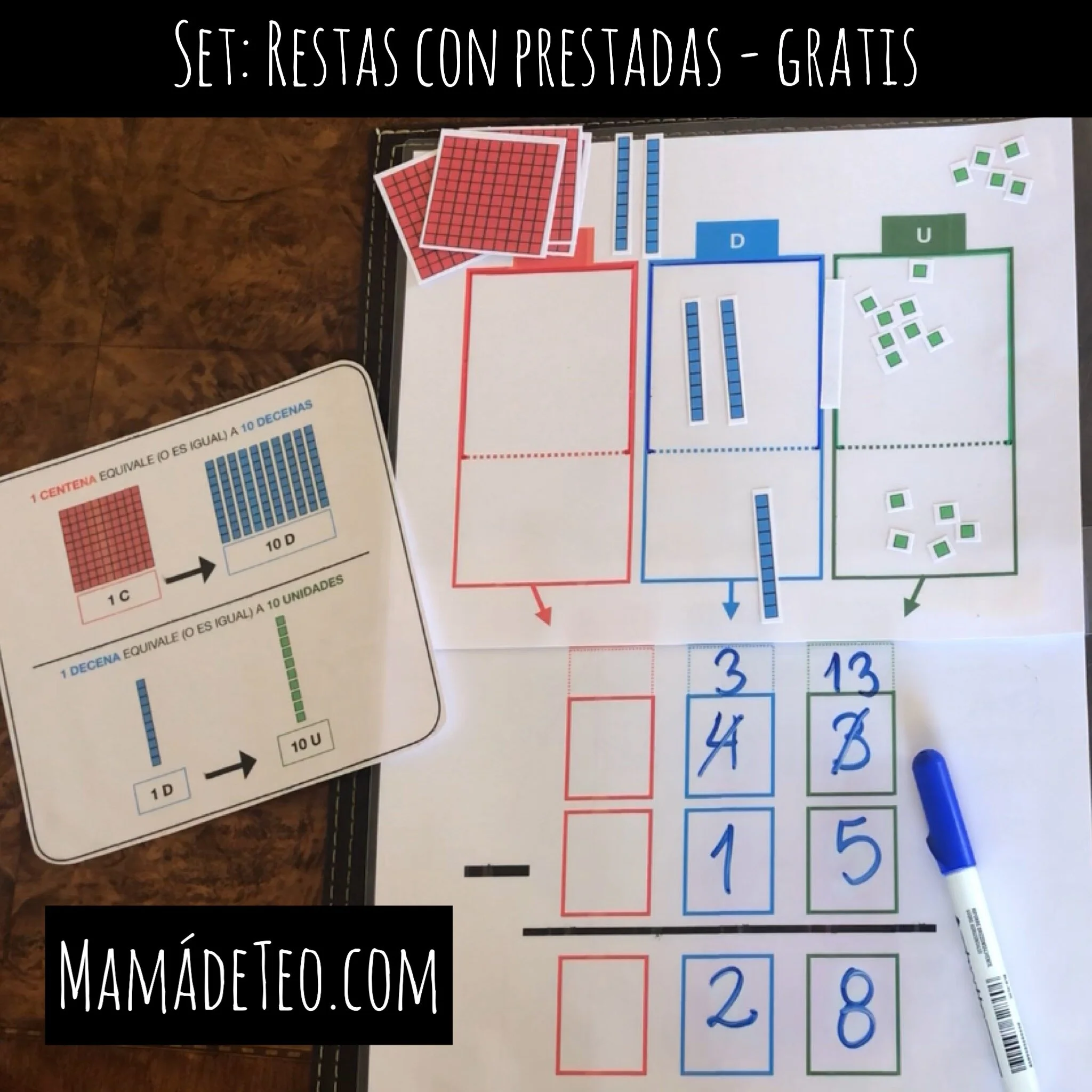 Restas con prestadas