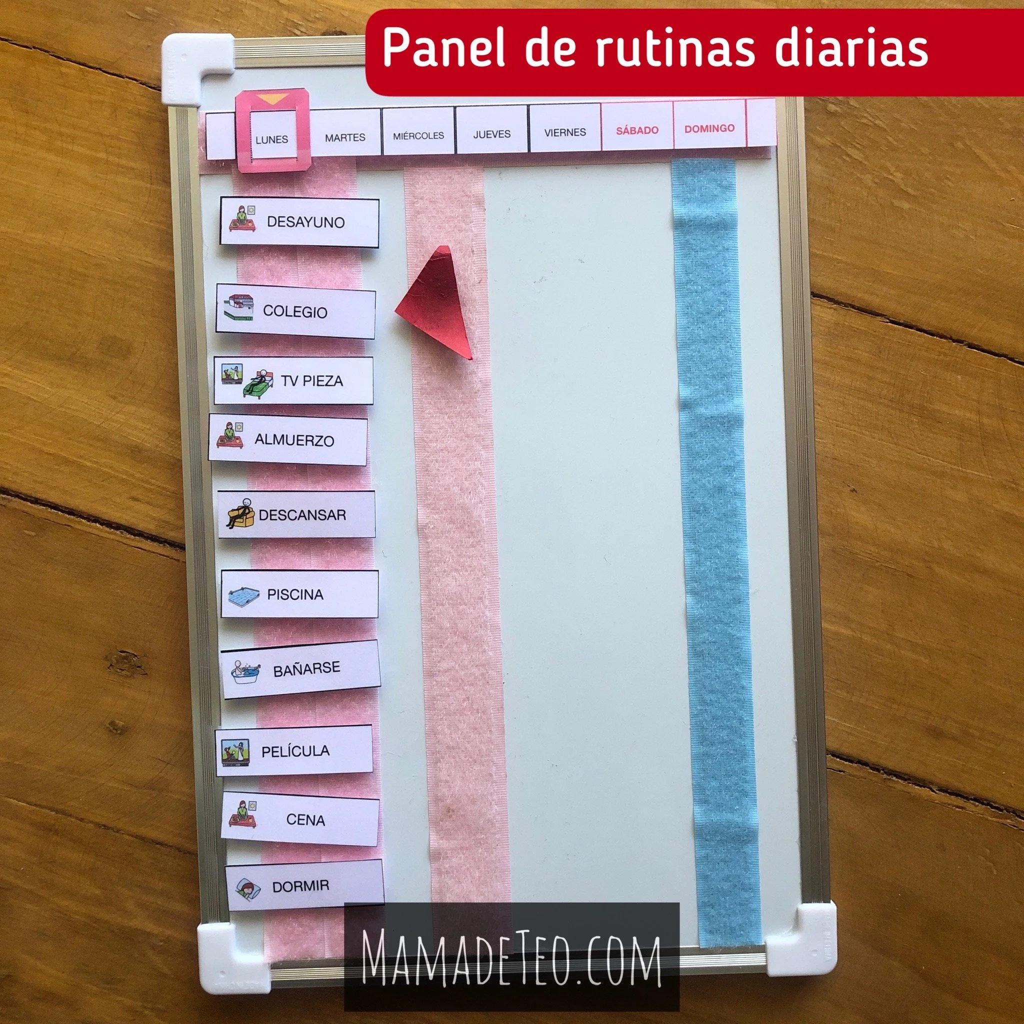 Panel de rutinas diarias