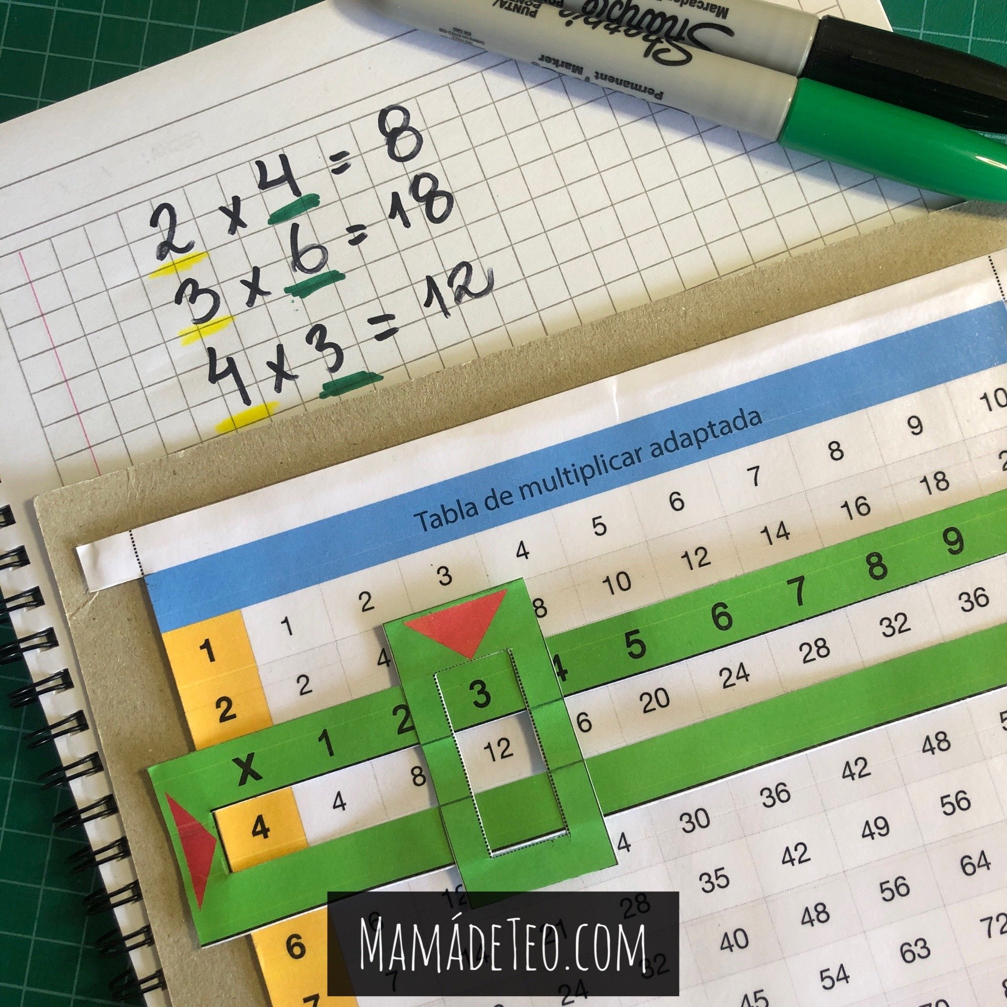 Tabla de multiplicar adaptada 3