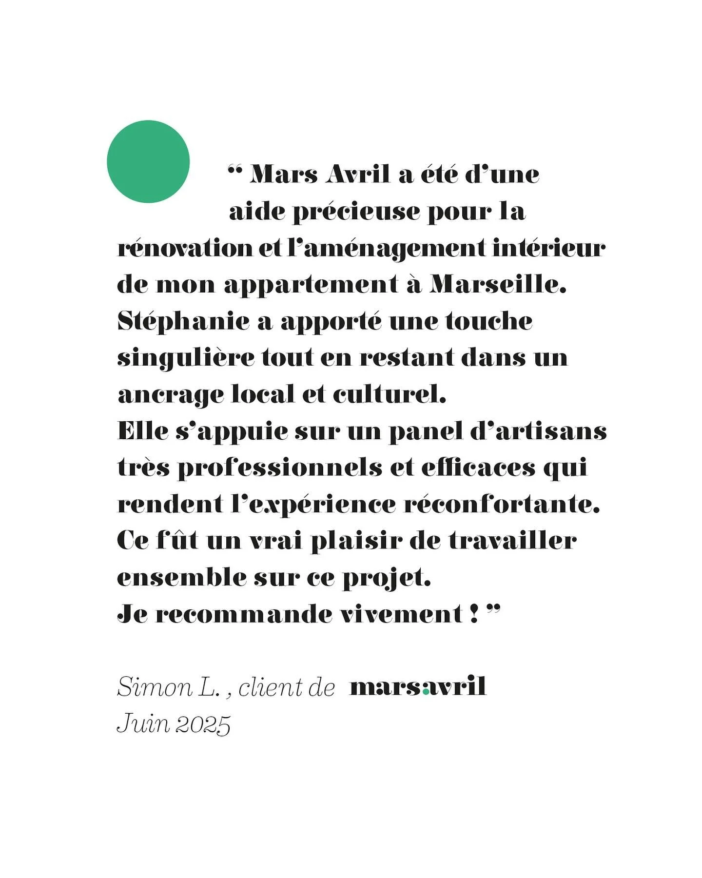 Merci &agrave; Simon pour sa confiance de la premi&egrave;re visite avant achat jusqu&rsquo;aux derniers d&eacute;tails de d&eacute;coration !

#clientcontent #renovationmarseille #accompagnementglobal