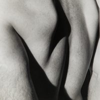 Hasselblad bw picture of a man's back