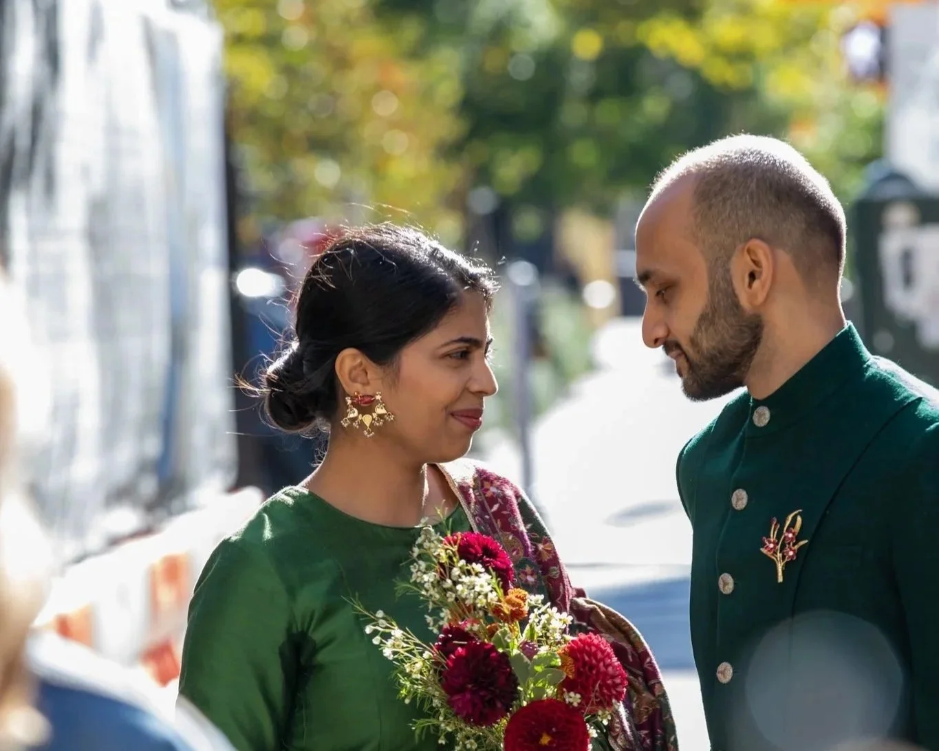  Indian couple before their New York wedding  