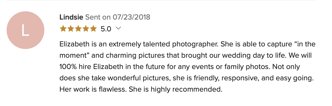 NYC wedding photographer review