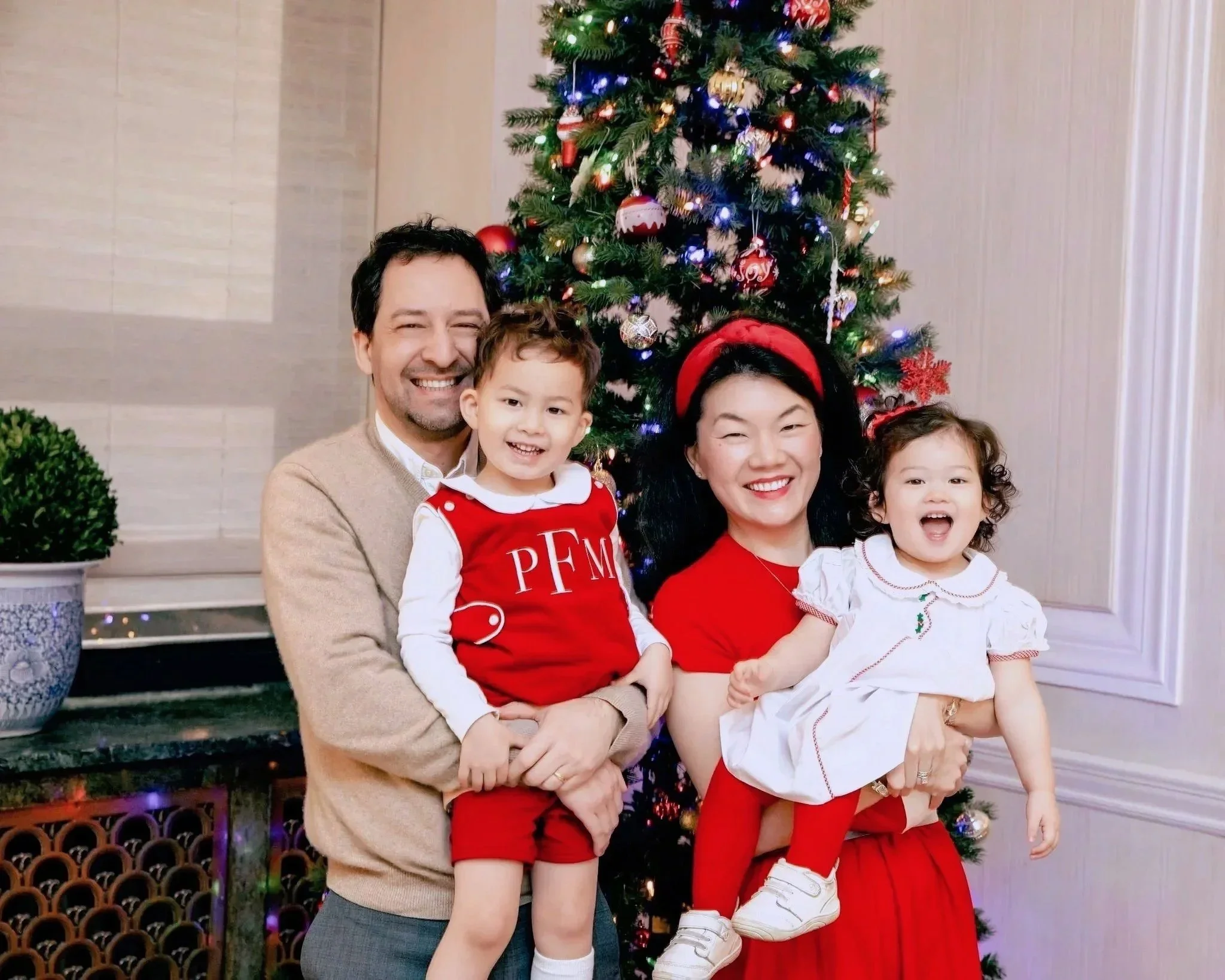 Joyful NYC Christmas Card Portrait